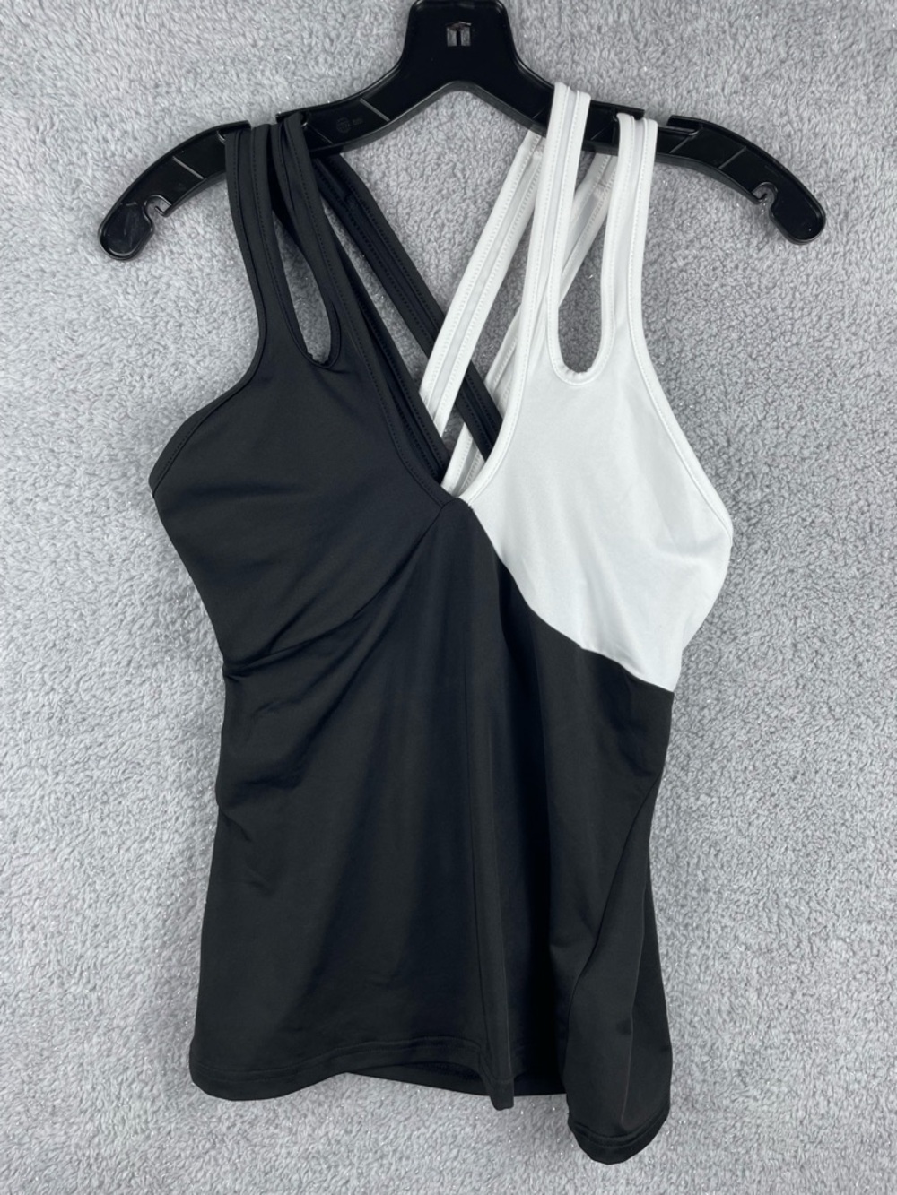 Women’s Black and White Strappy Tank Top